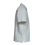S/S Leavel Stripe Shirt Cotton, Polyester Seersucker