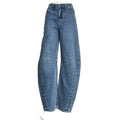 Blue Barrel Leg Jeans