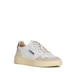 Sneakers Medalist Low In Pelle Bianca E Suede Beige