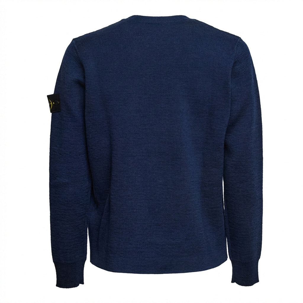 Maglia Girocollo Rubberised RWS Wool + Organic Cotton Double