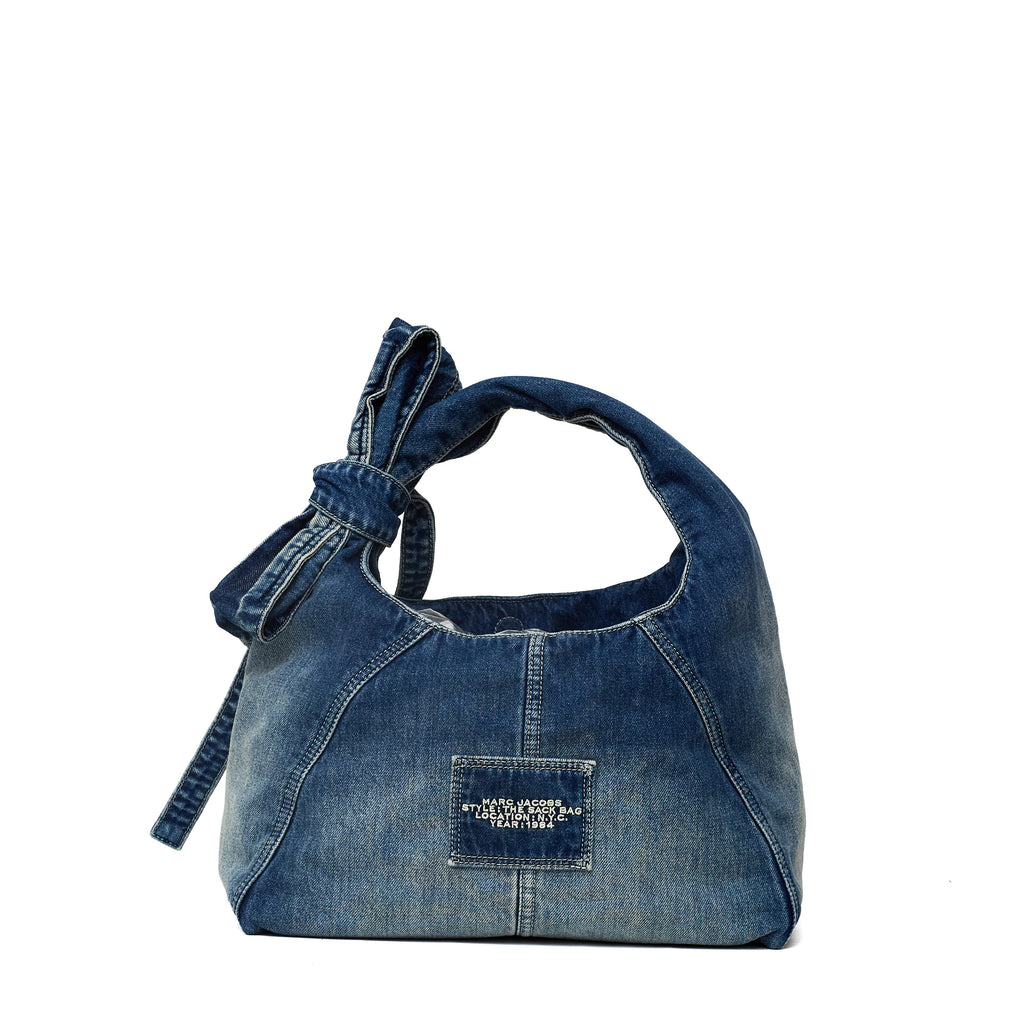 The Denim Bow Sack Bag