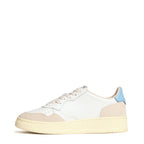 Sneakers Medalist Low In Pelle Bianca, Suede Beige