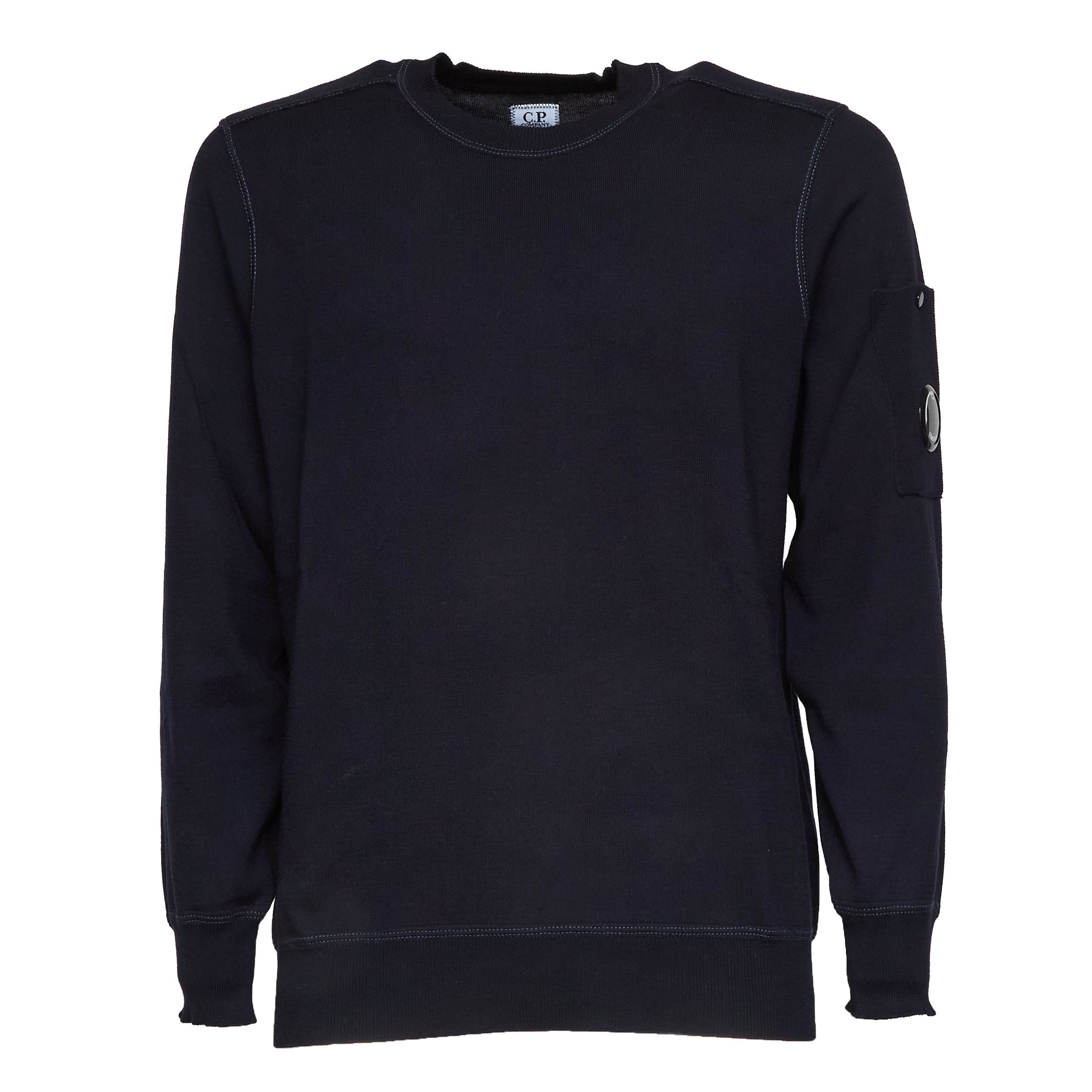 Cotton Sea Island Crewneck Lens Sweater