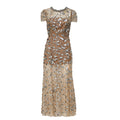 Silver Sequin Embellished Midi Dress