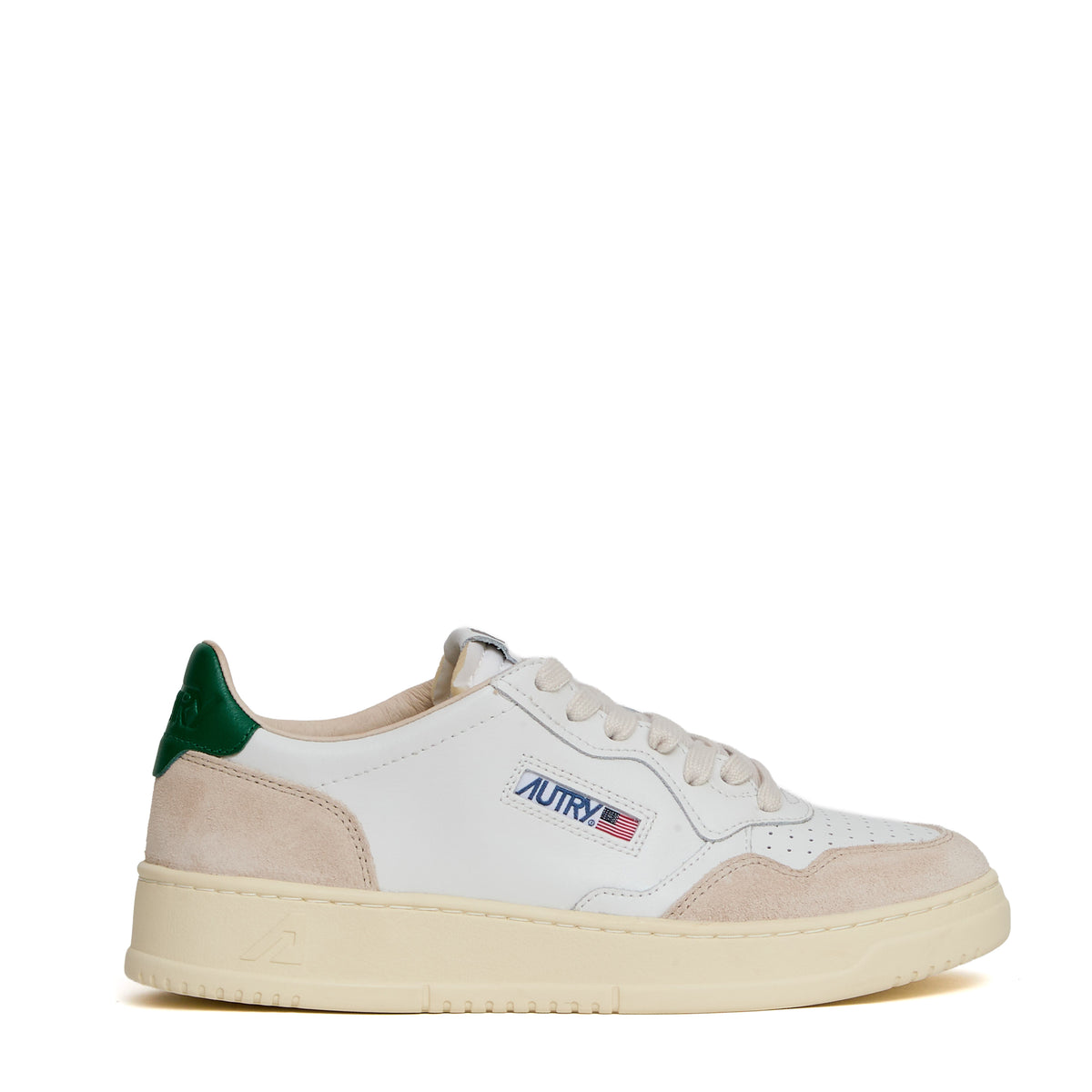 Sneakers Medalist Low In Pelle Bianca, Amazon E Suede Beige
