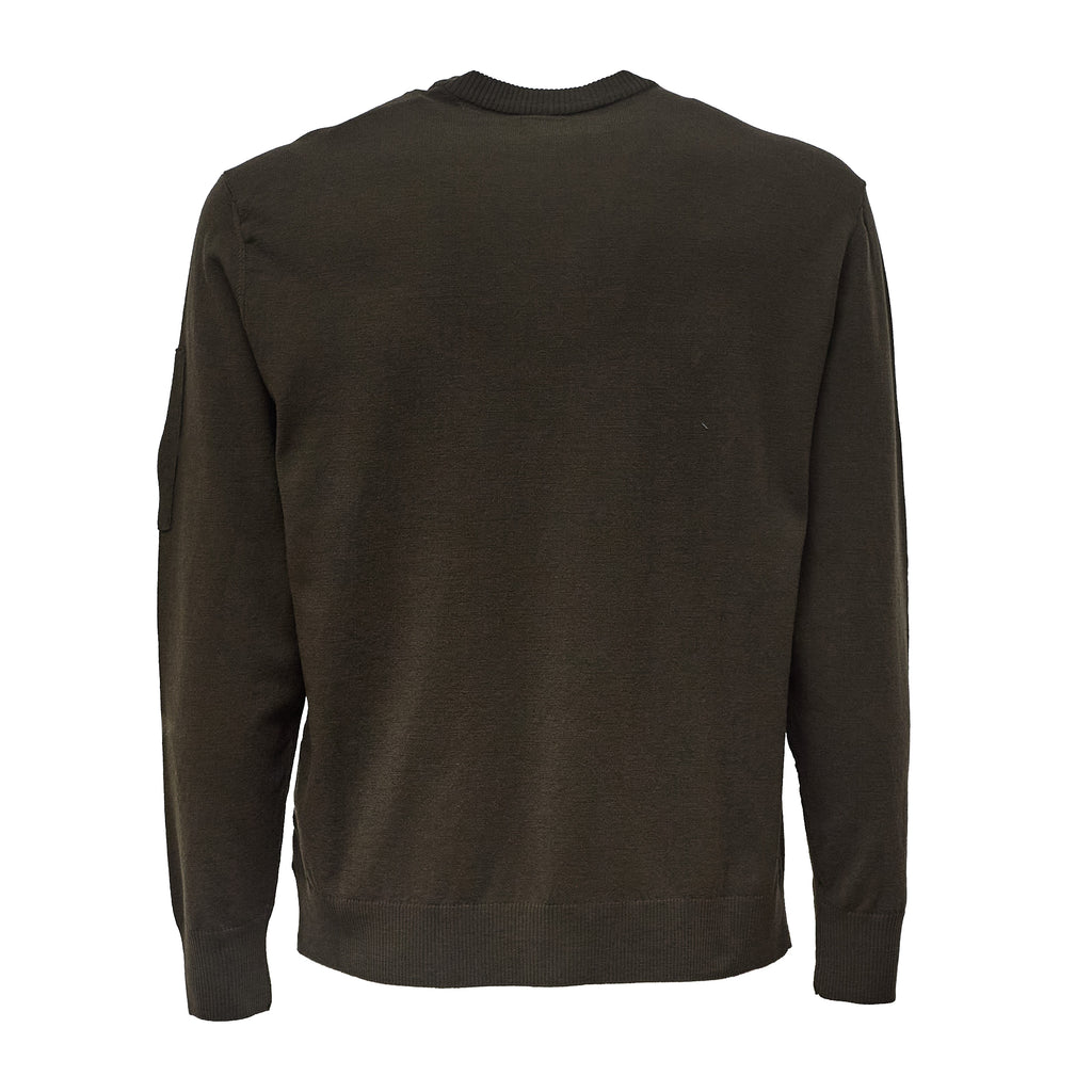 Extrafine Merino Wool Lens Crewneck Sweater