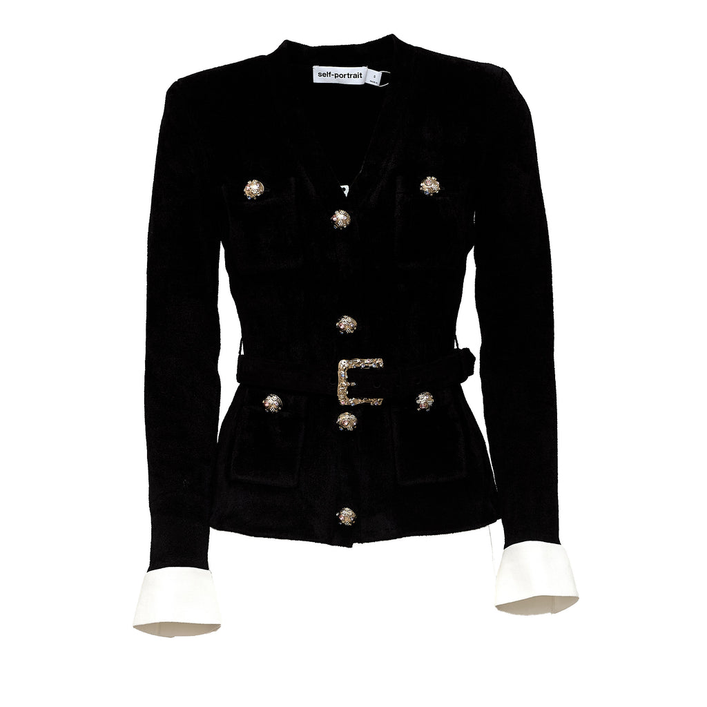 Black Chenille Knit Top