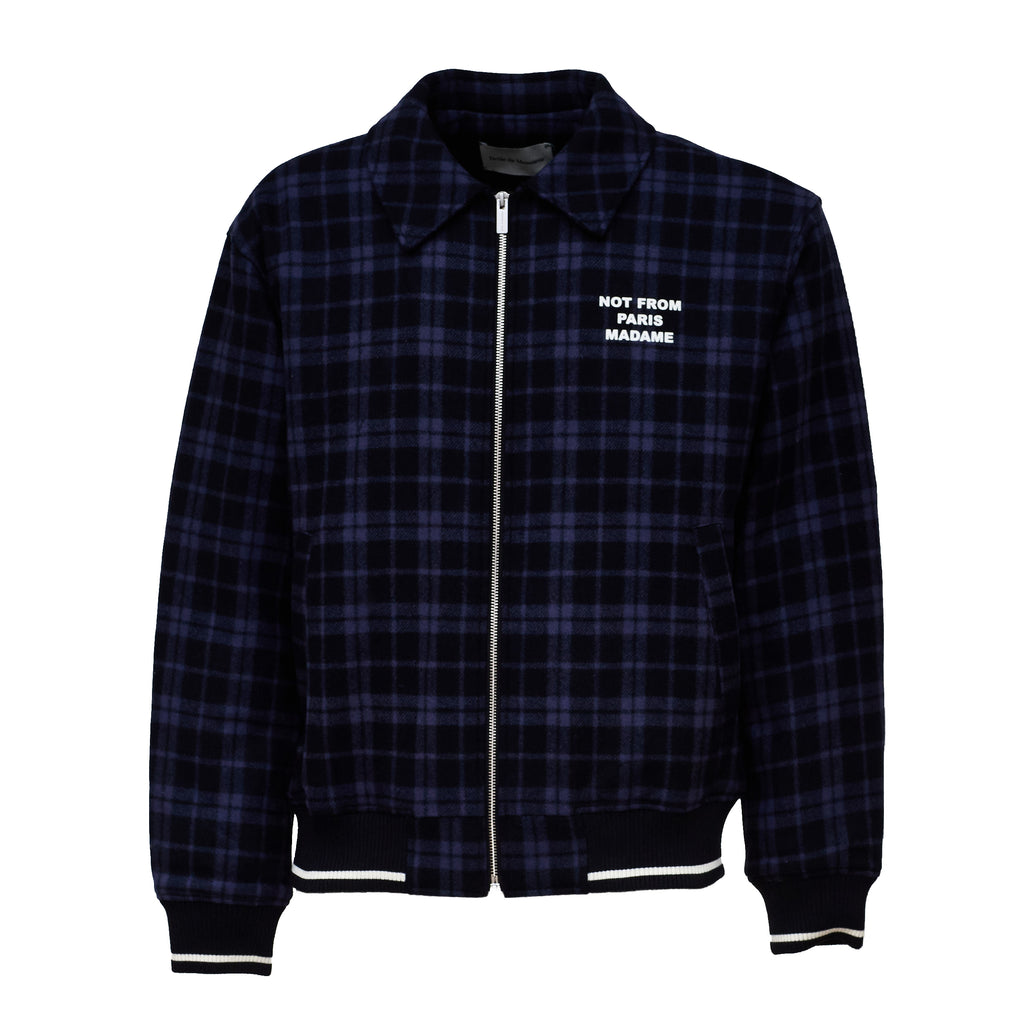 Check Flannel Jacket With Slogan