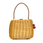 Rattan Cherry Charm Mini Bag