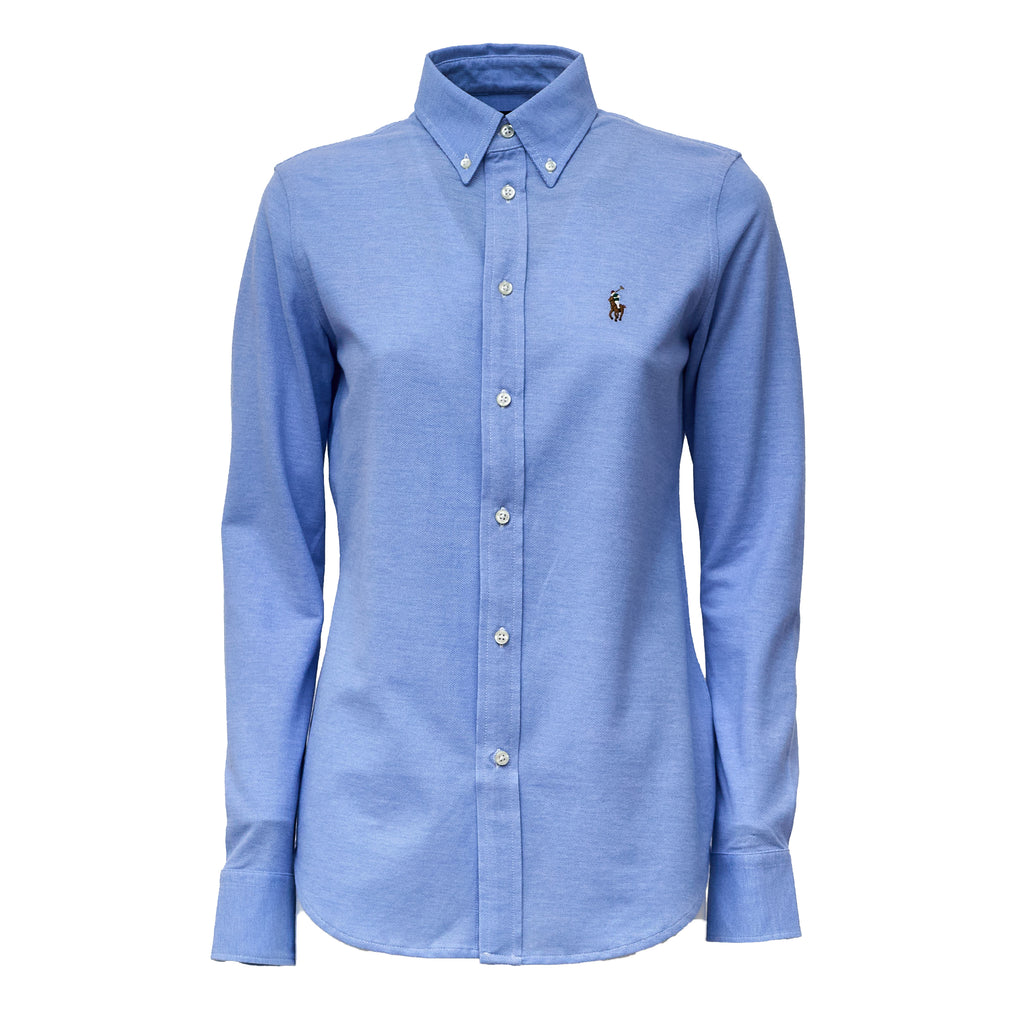 Slim Fit Knit Cotton Oxford Shirt