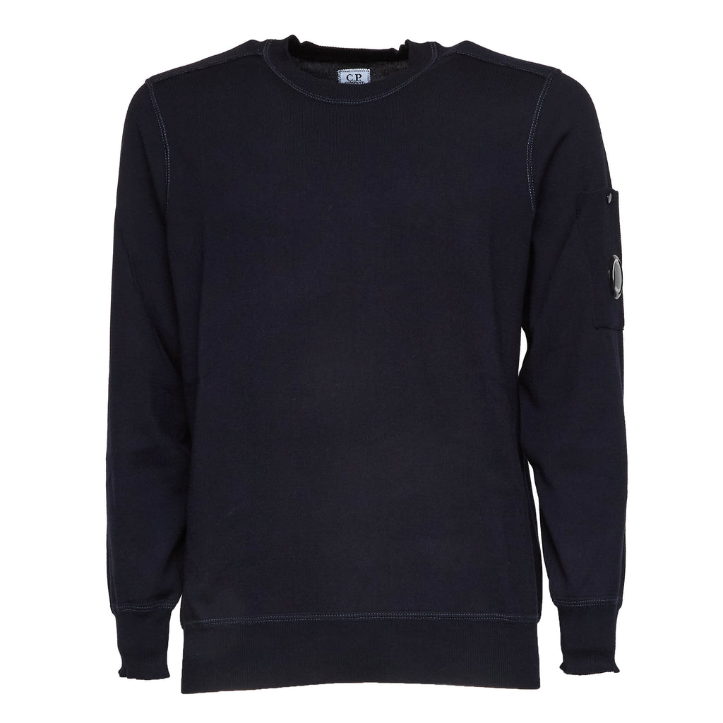 Cotton Sea Island Crewneck Lens Sweater