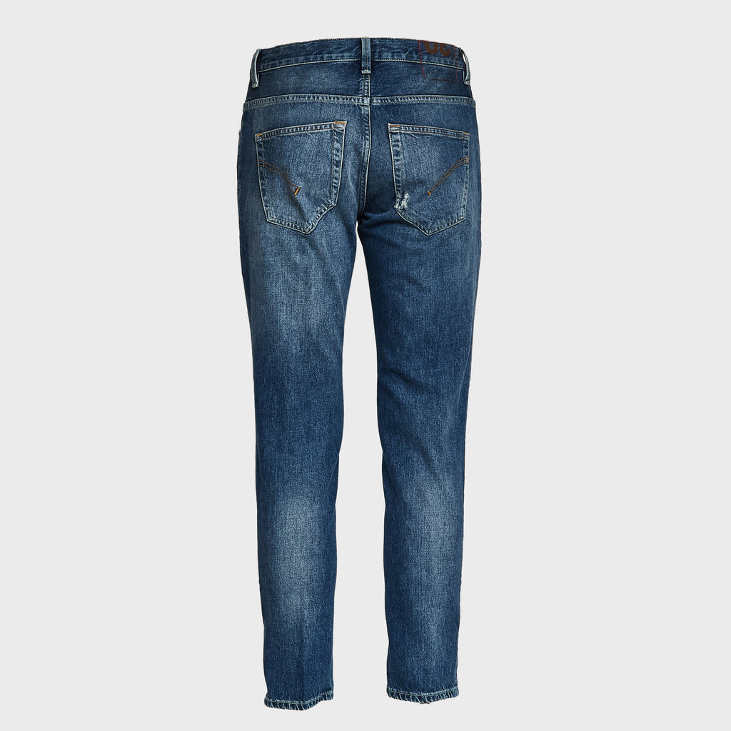 Jeans Brighton In Denim Blu Fisso Con Rottura Rammendata