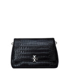 Charlie Embossed Croc Shoulder Bag