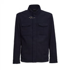 Field Jacket Corta Travel in Lana e Cotone Stretch