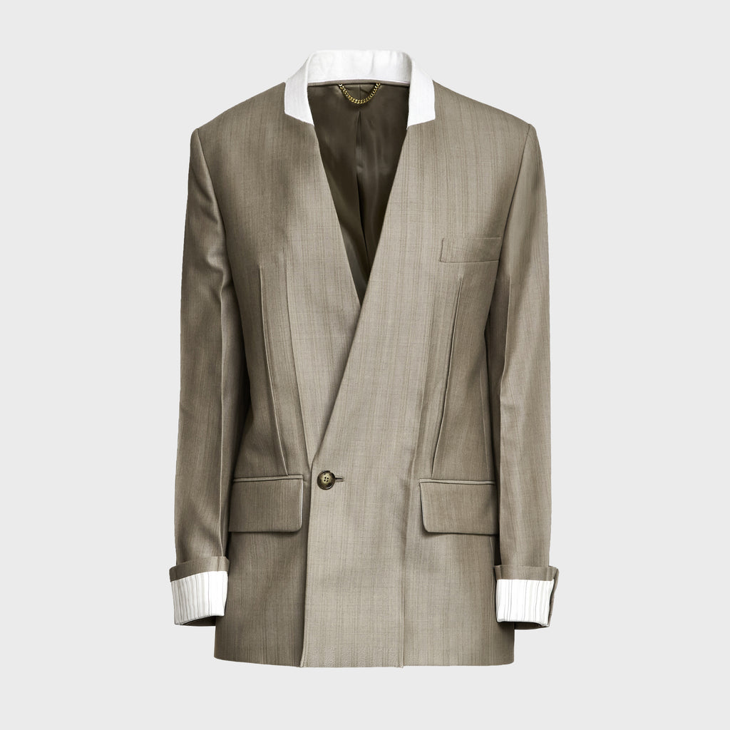 Collarless Jacket