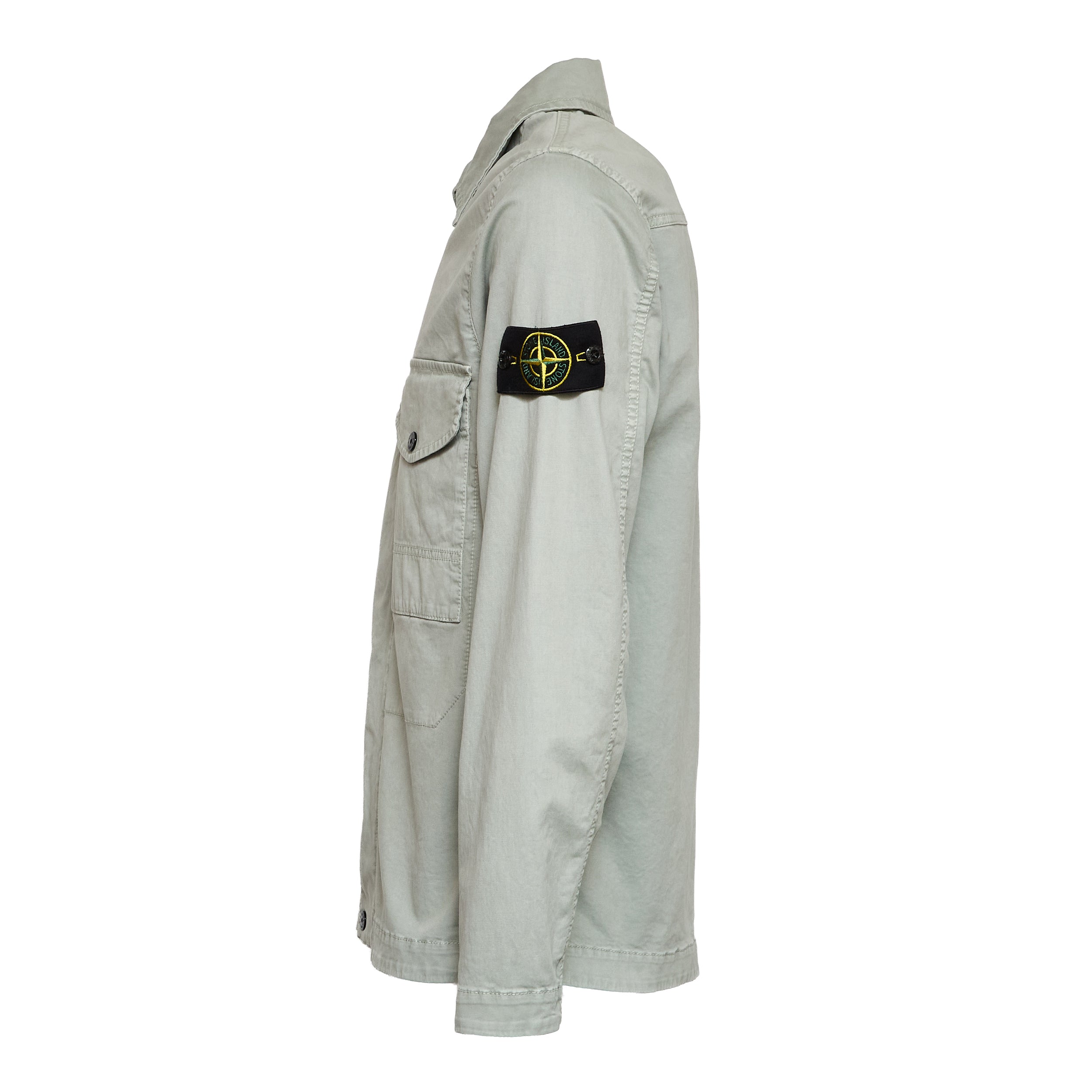 Overshirt Organic Cotton Stretch Broken Twill Old Effect