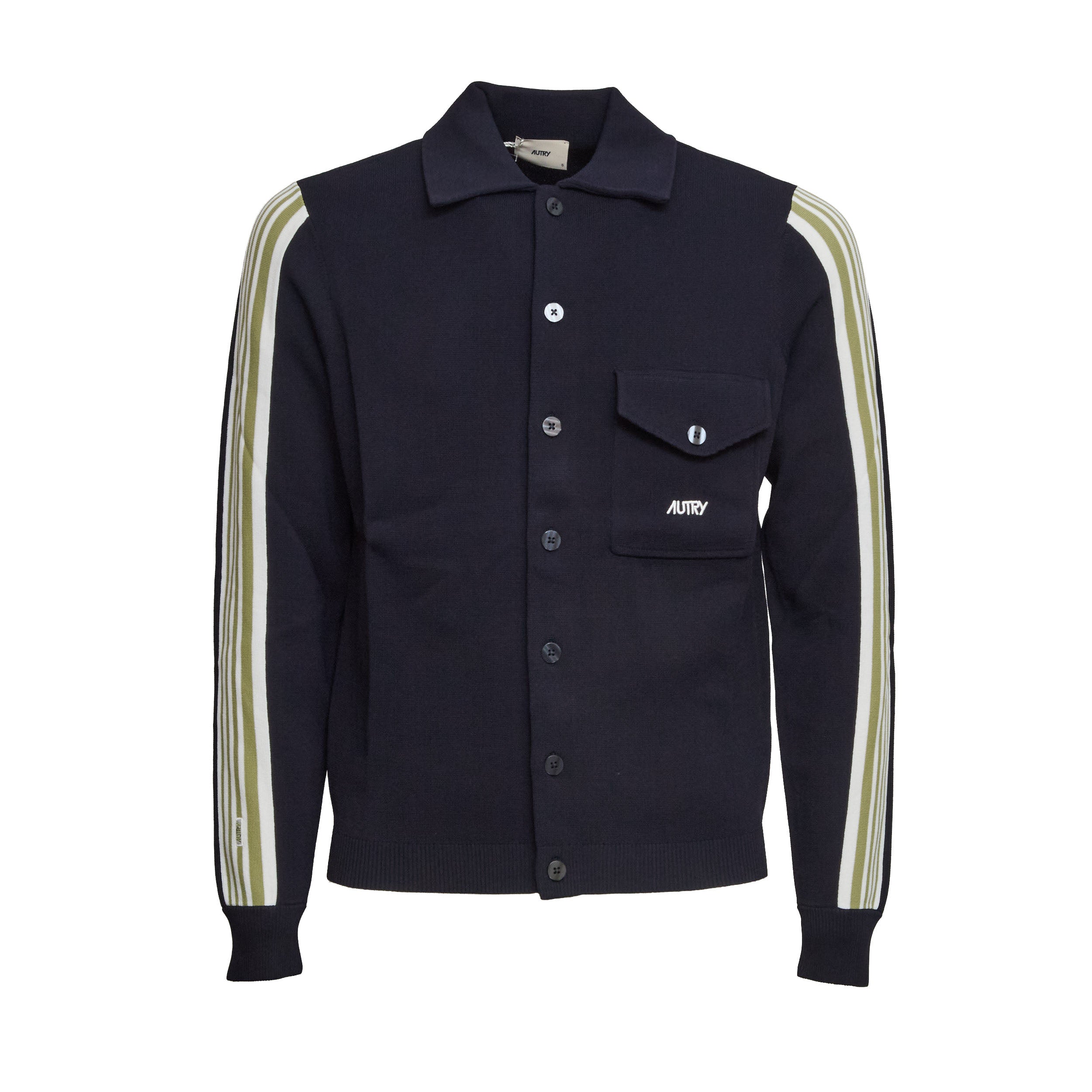 Giacca Lavorata A Maglia Stile Tennis Con Zip