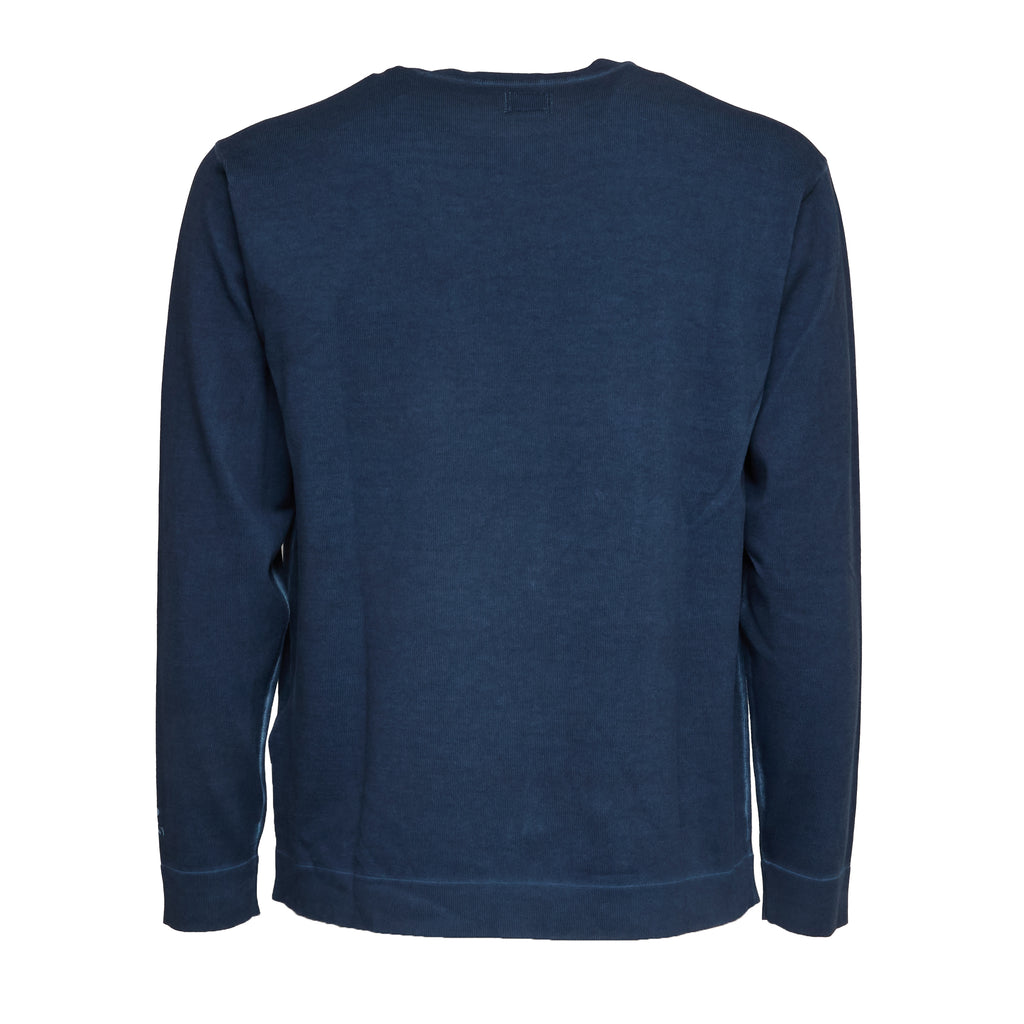 Cotton Crepe Double Crewneck Sweater