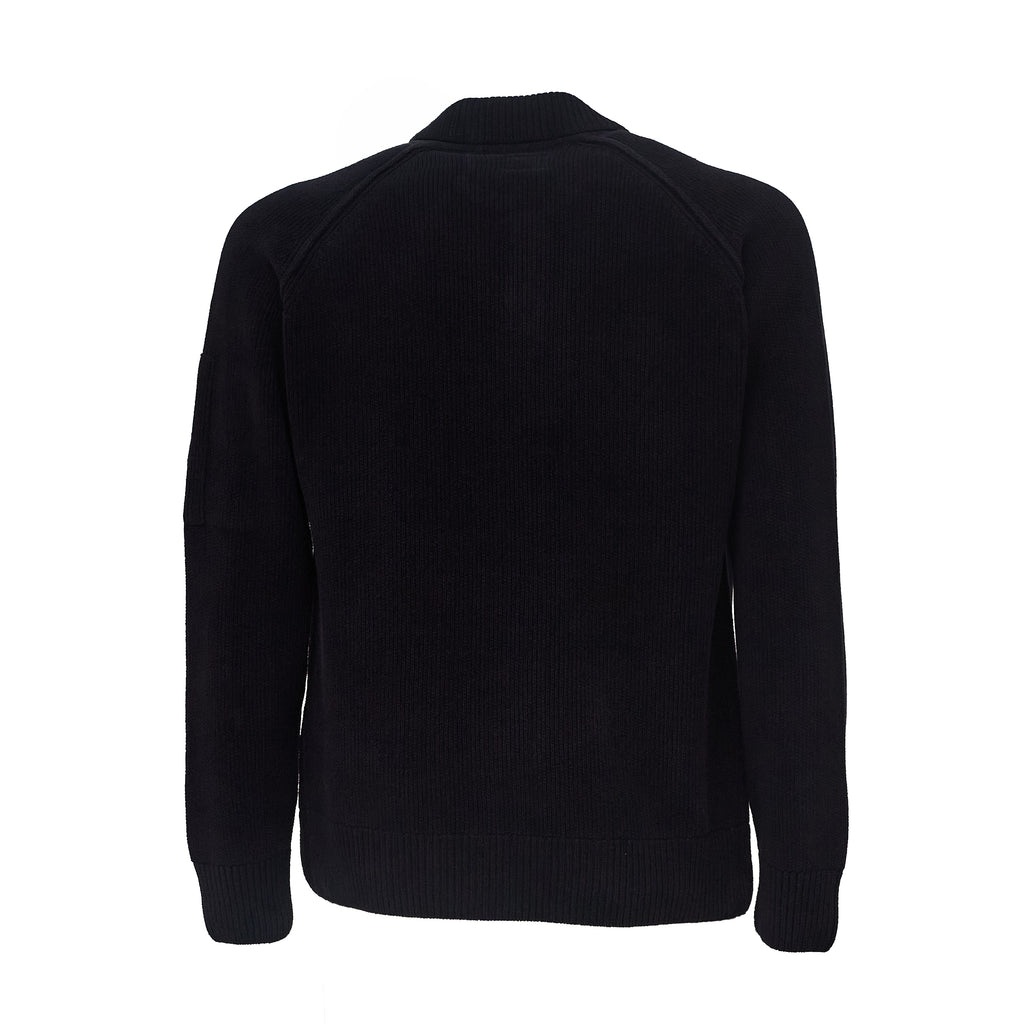 Chenille Cotton Polo Sweater