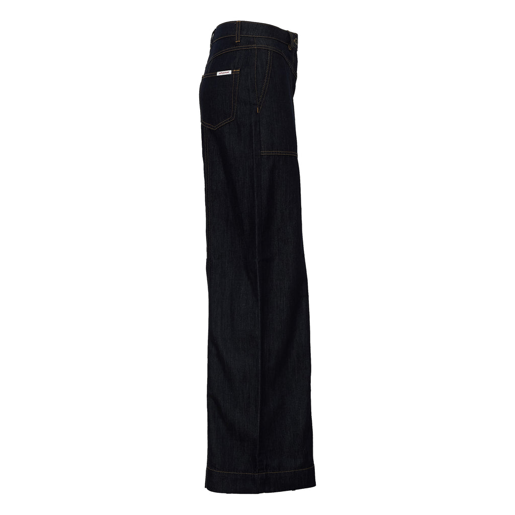 Indigo Denim Straight Leg Jeans