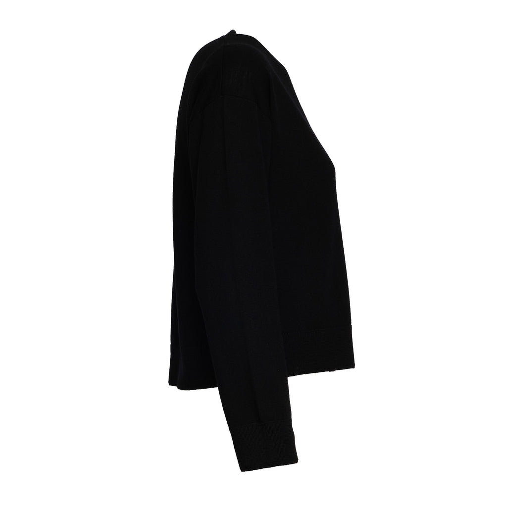 Cardigan Scollo V In Lana