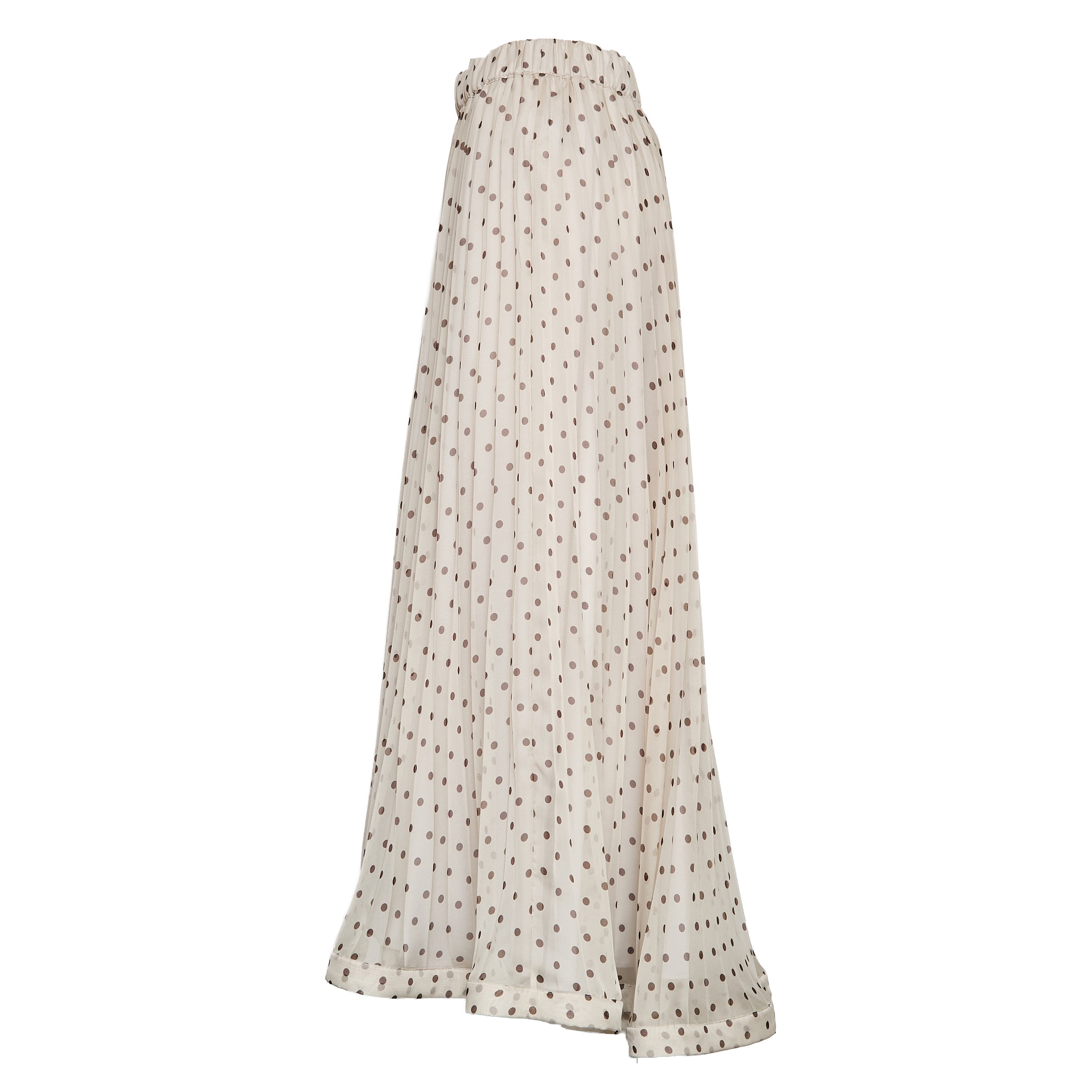 Gonna Pallina In Chiffon Poly Stampa Pois