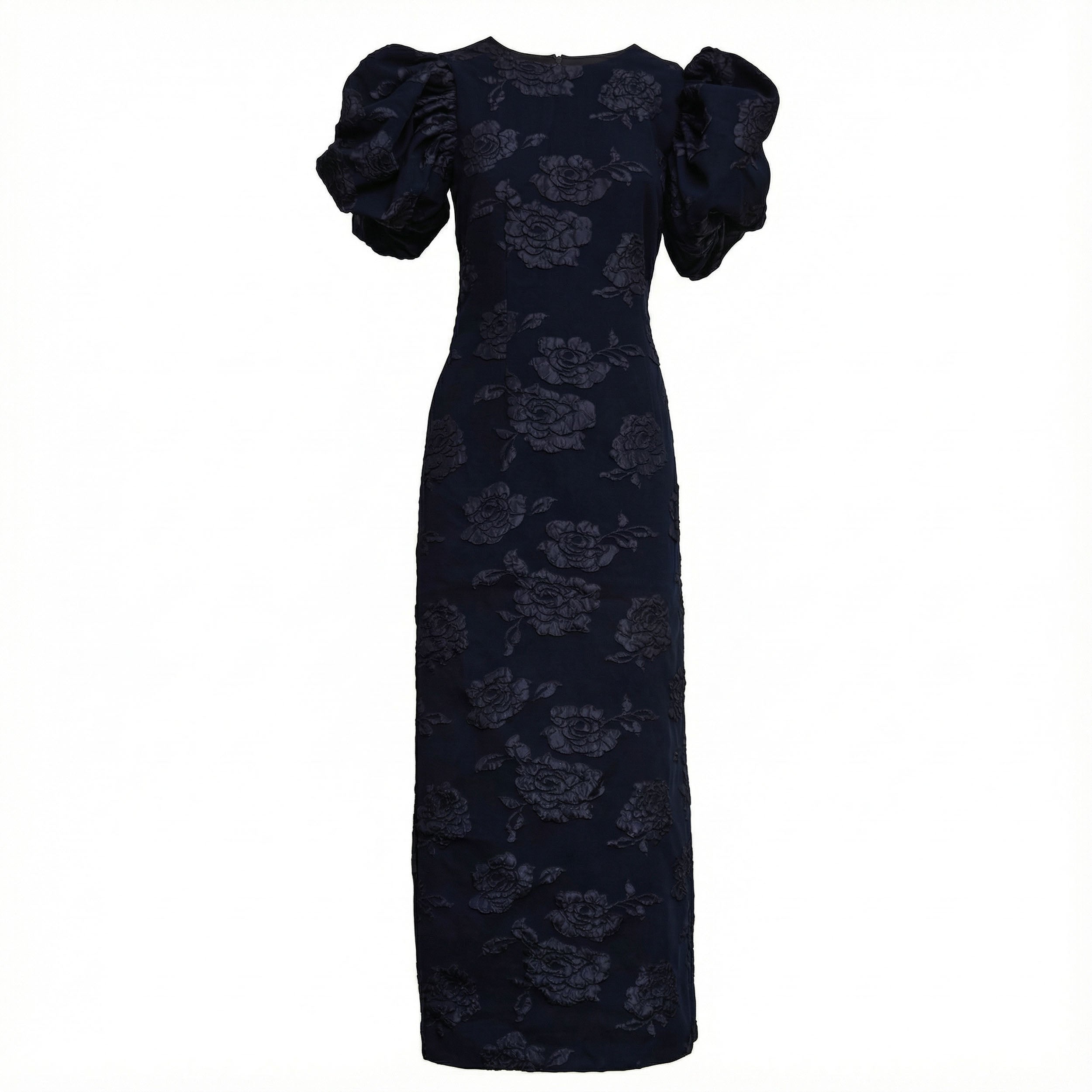 Ruby Jacquard Midi Puff Long Dress