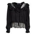 Black Viscose Lace Blouse