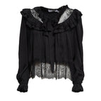 Black Viscose Lace Blouse