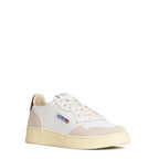Sneakers Medalist Low In Pelle E Suede Bianco, Teak