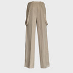 Pantaloni Tecla Wide Leg In Lino Lyocell