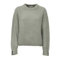Maglia Girocollo A Costine In Cashmere, Seta