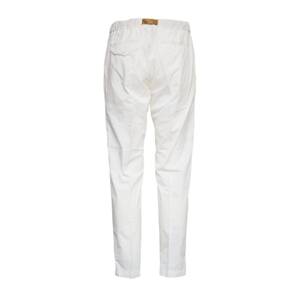 Pantaloni Lunghi In Tela Panaché Con Coulisse