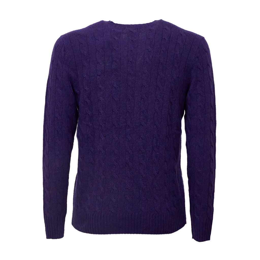 Cable-Knit Crewneck Pullover In Wool, Cashmere