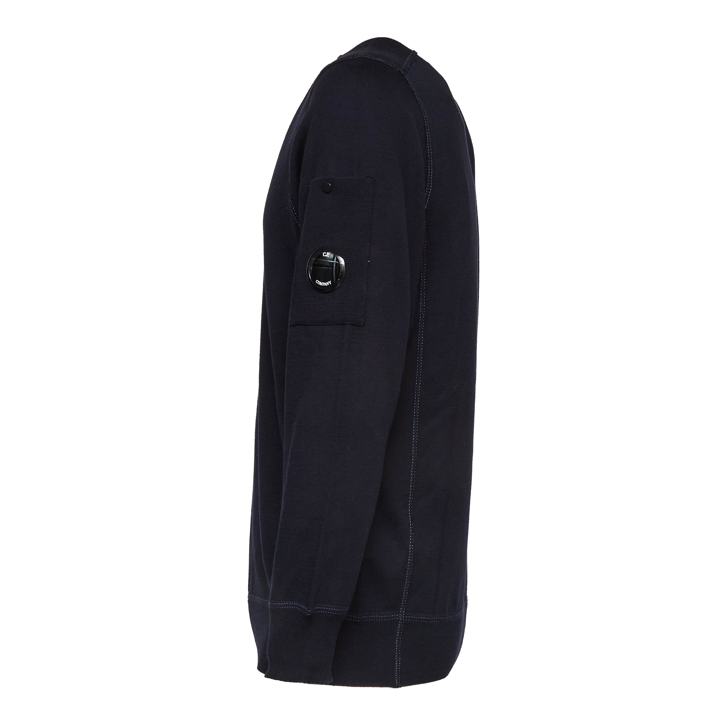 Cotton Sea Island Crewneck Lens Sweater