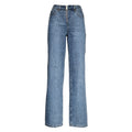 Croc Effect Straight Leg Jeans