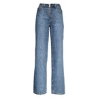 Croc Effect Straight Leg Jeans