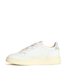 Sneakers Medalist Low In Pelle Bianca, Argento