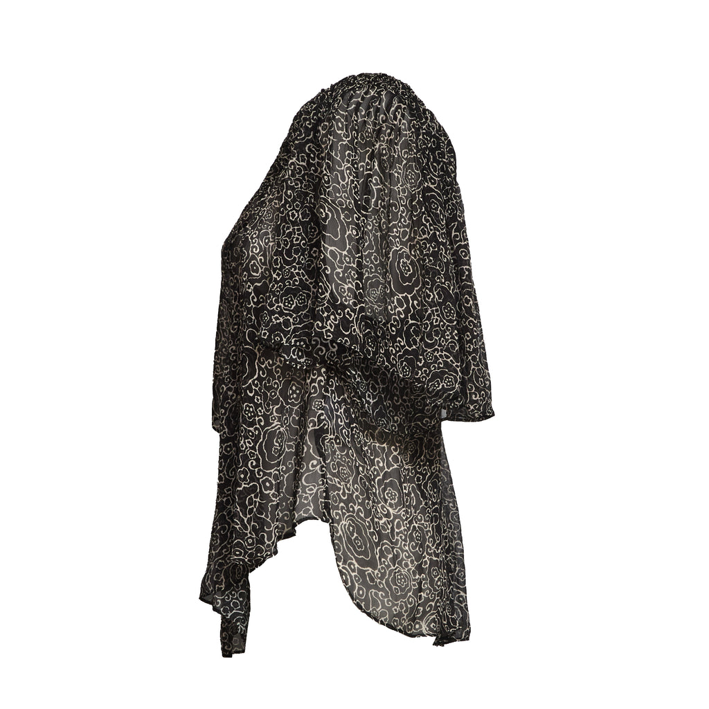 Neslya Crinkled Chiffon Top