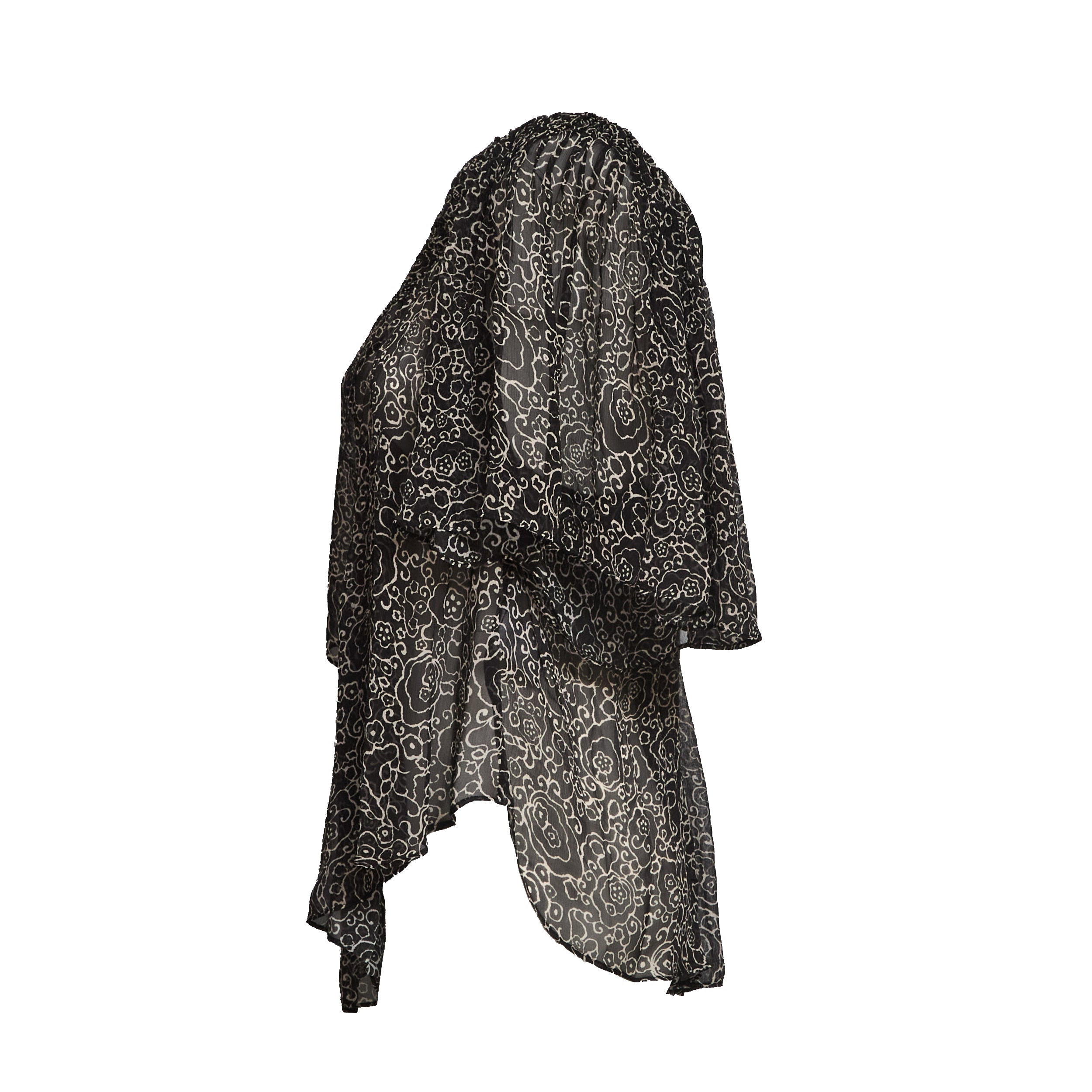 Neslya Crinkled Chiffon Top