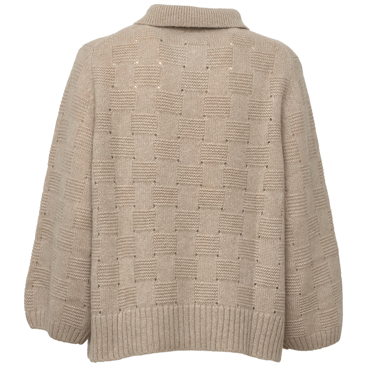 Maglia Cardigan Con Colletto