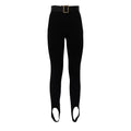 Black Knit Stirrup Leggings