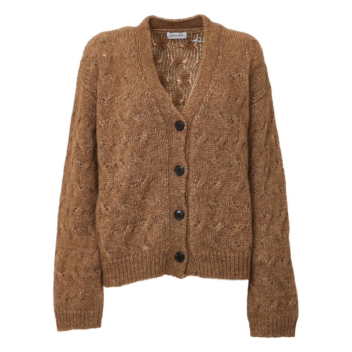 Cardigan Cable Boxy Fluffy