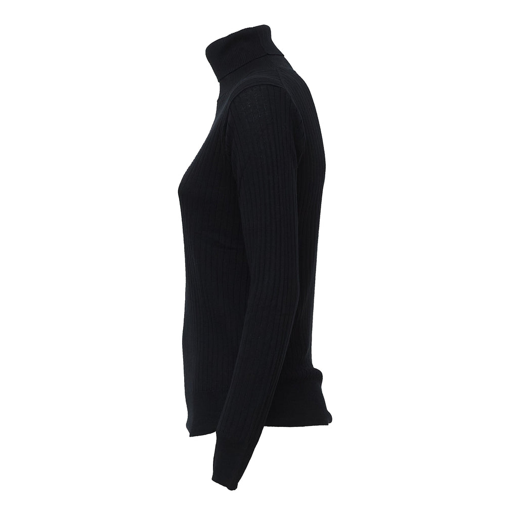 High Neck L/S Rib Pullover
