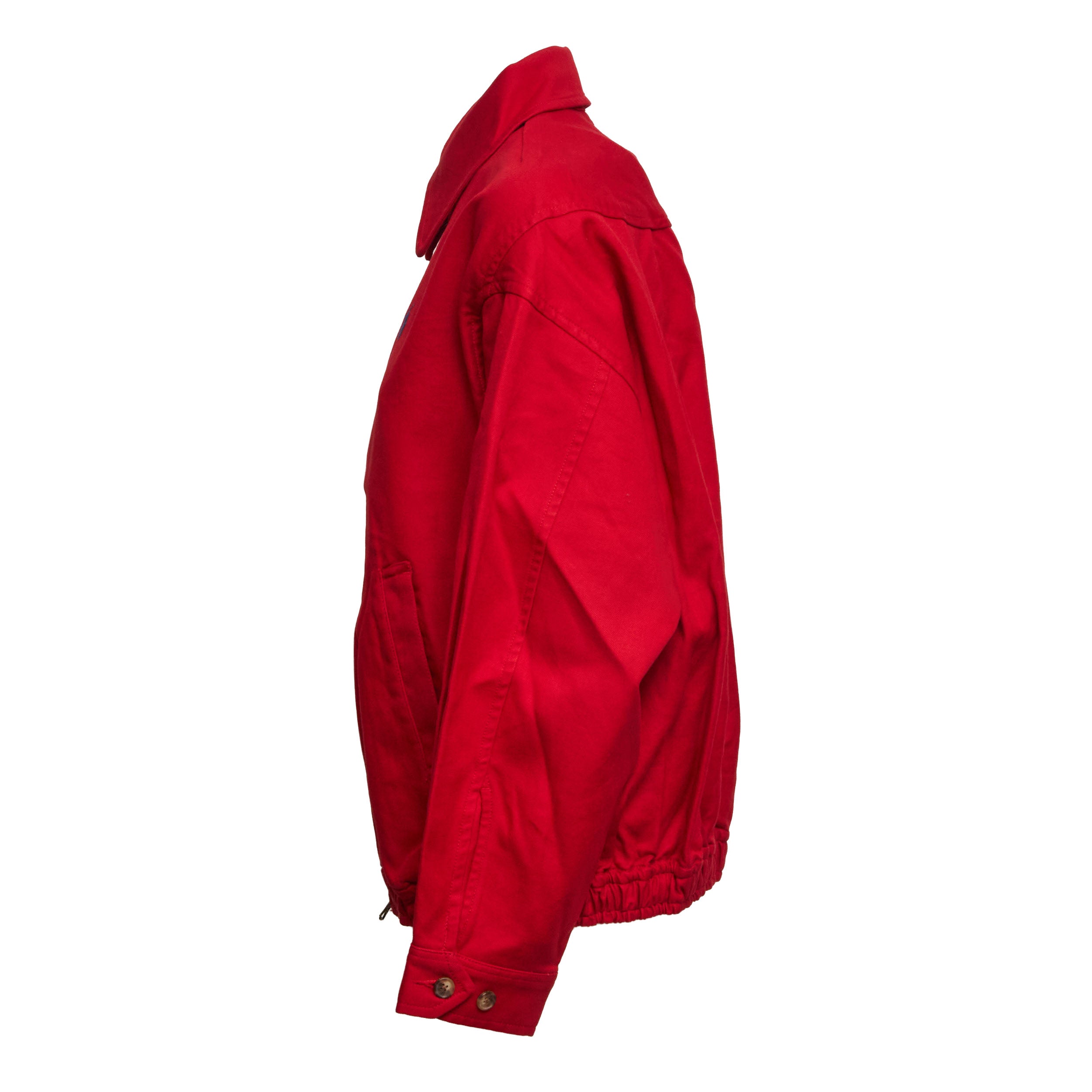 Giubbotto Bomber In Twill Di Cotone