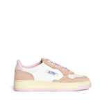Sneakers Medalist Low In Pelle Bianca, Suede Phard