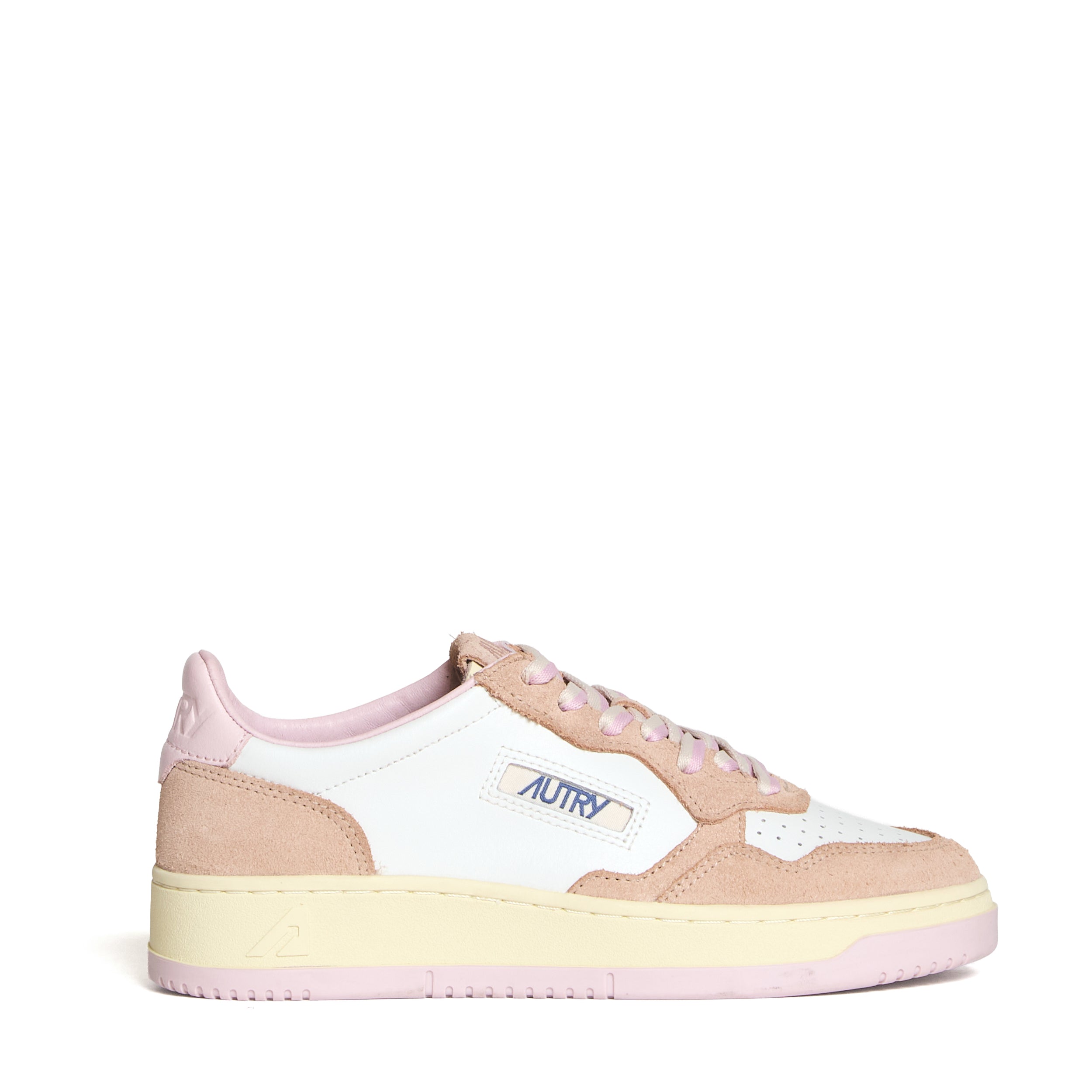 Sneakers Medalist Low In Pelle Bianca, Suede Phard