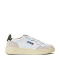Sneakers Medalist Low In Pelle, Suede Bianco, Verde Bronzo