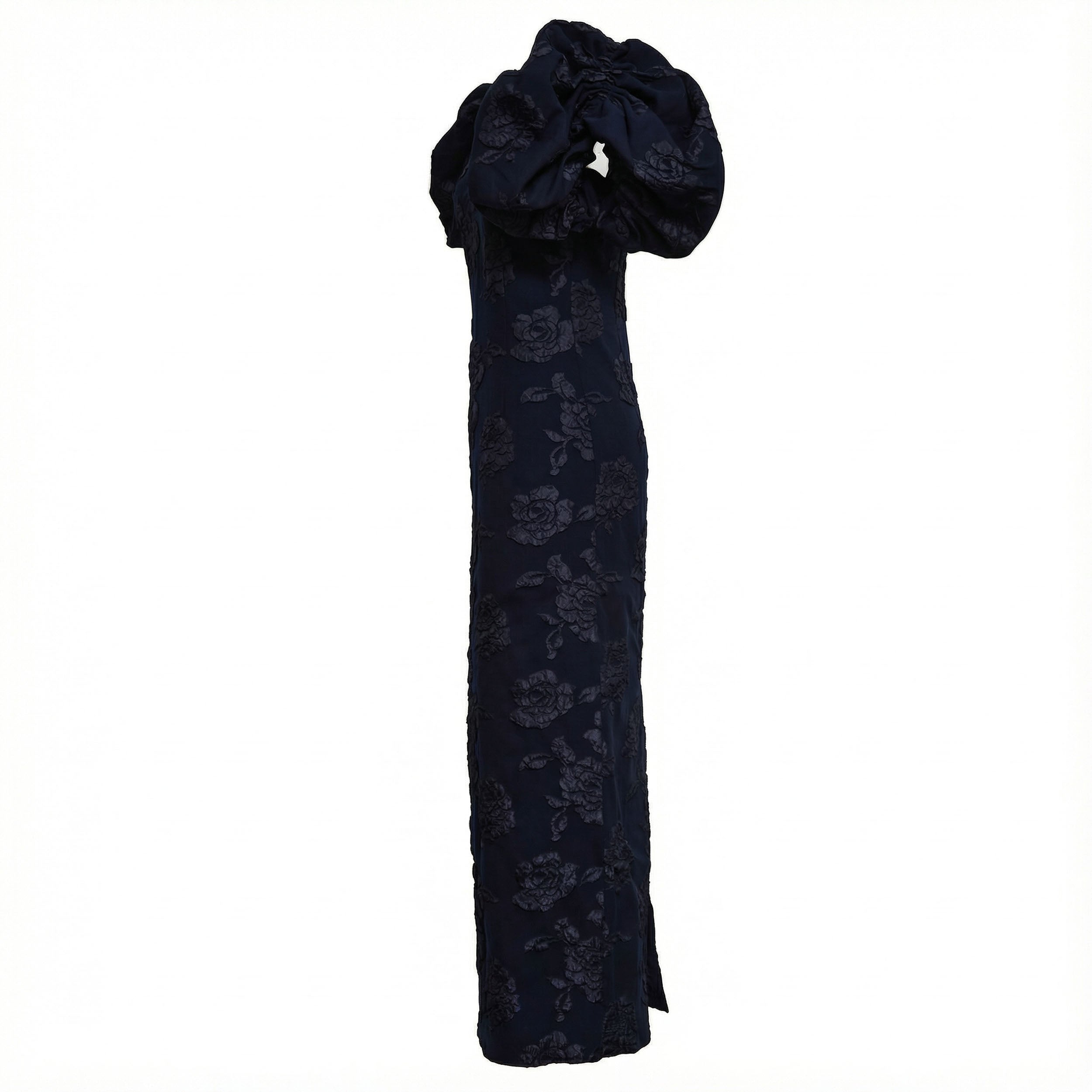 Ruby Jacquard Midi Puff Long Dress