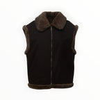 Hesketh Wax Fur Shearling Gilet With Collar